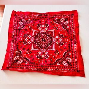 Classic Red Paisley Bandana Scarf